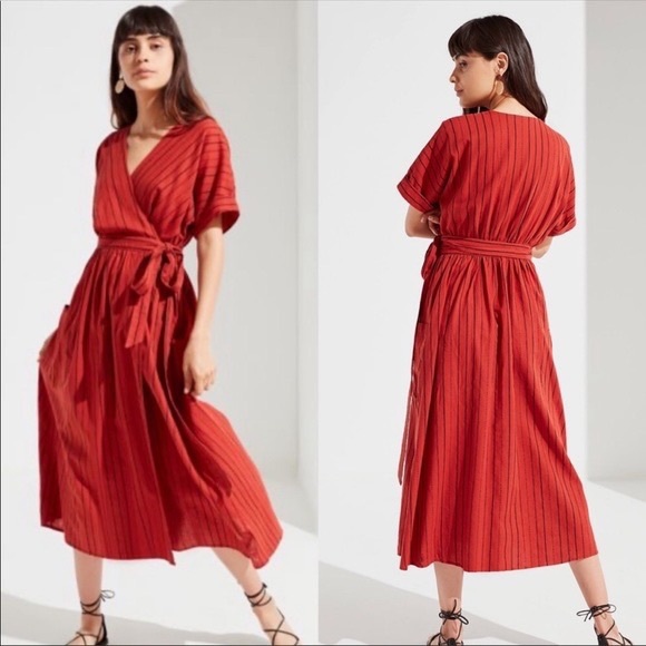 Urban Outfitters Dresses & Skirts - Urban Outfitters Burnt orange, maxi wrap dress
